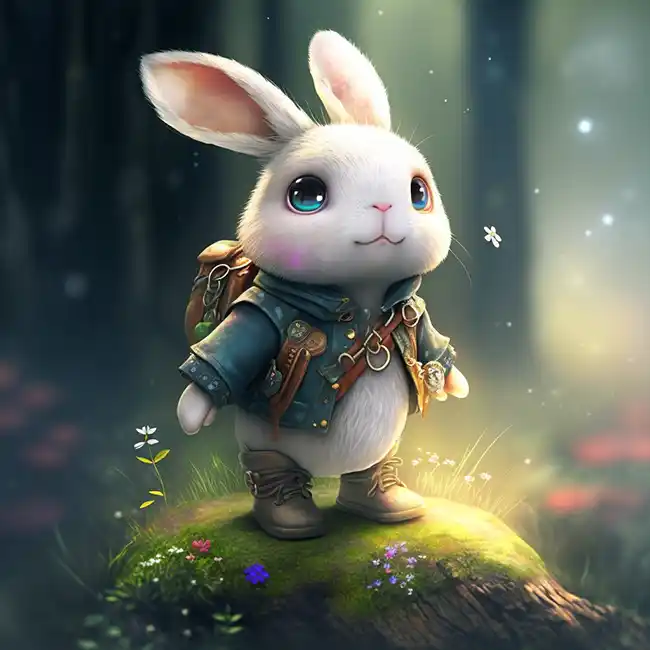 一只超级可爱的兔子