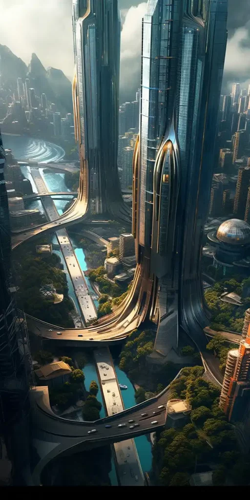 高科技交通、摩天大楼